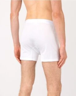 Sunspel Superfine Cotton Two-Button Shorts (White) -Streetwear Store sunspel superfine cotton two button shorts white mshr4414 whaa 2