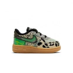 Toddler Nike Force 1 AS 'City Of Dreams' QS (Black/Black-Green Spark-Gum Light Brown)