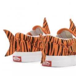 Toddlers' Vans Slip-On Velcro 'Tiger Shark' (Orange Tiger/True White) -Streetwear Store toddlers vans slip on velcro tiger shark orange tiger true white vn0a7q4z8cf1 0004 4