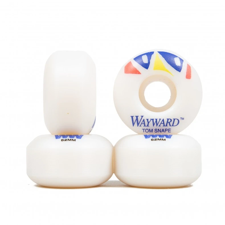 Wayward Wheel Co. Classic Pro Tom Snape Skateboard Wheels 52mm (White/Blue) 3 Wayward Wheel Co. Classic Pro Tom Snape Skateboard Wheels 52mm (White/Blue)
