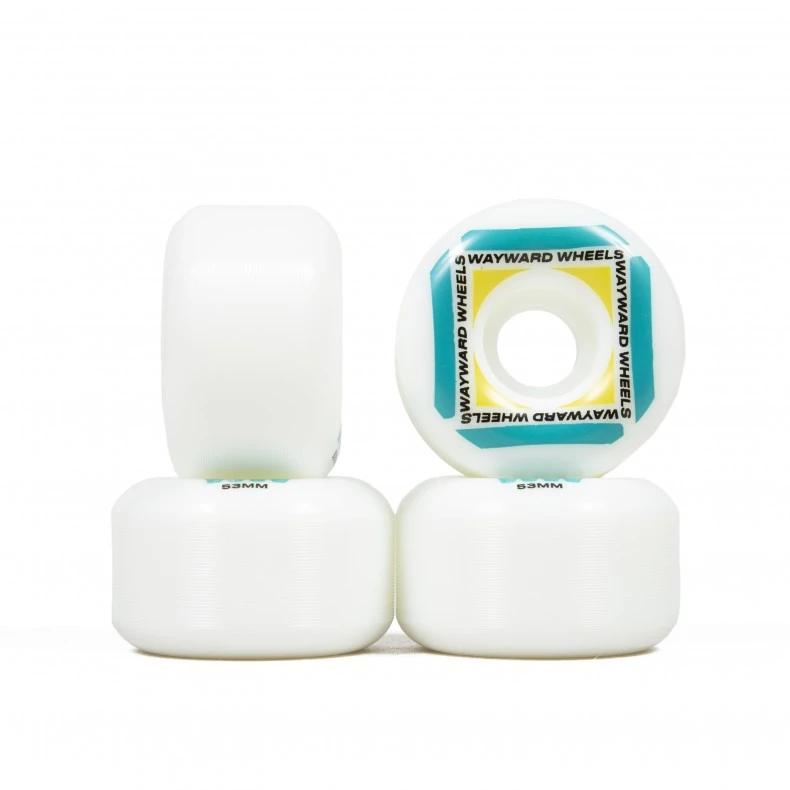 Wayward Wheel Co. Waypoint Skateboard Wheels 53mm (White/Green) 3 Wayward Wheel Co. Waypoint Skateboard Wheels 53mm (White/Green)