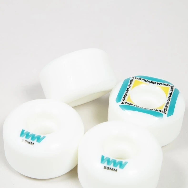 Wayward Wheel Co. Waypoint Skateboard Wheels 53mm (White/Green) 4 Wayward Wheel Co. Waypoint Skateboard Wheels 53mm (White/Green) - Image 2