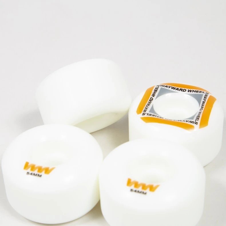Wayward Wheel Co. Waypoint Skateboard Wheels 54mm (White/Orange) 5 Wayward Wheel Co. Waypoint Skateboard Wheels 54mm (White/Orange) - Image 3