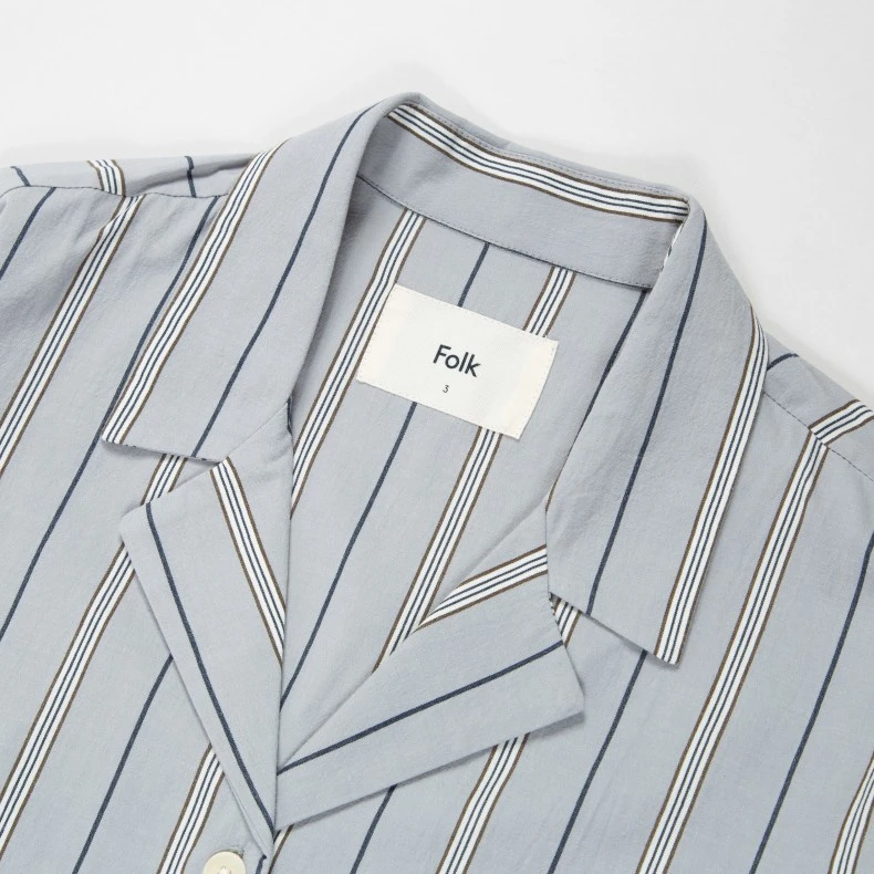 Women's Folk Long Sleeve Soft Collar Shirt (Pyjama Stripe) 4 Women's Folk Long Sleeve Soft Collar Shirt (Pyjama Stripe) - Image 2