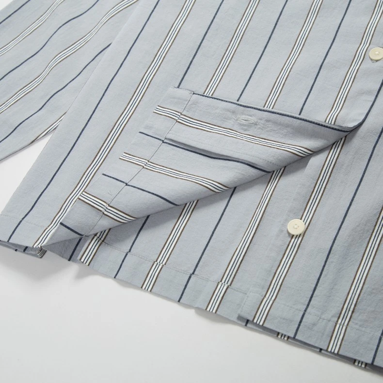 Women's Folk Long Sleeve Soft Collar Shirt (Pyjama Stripe) 8 Women's Folk Long Sleeve Soft Collar Shirt (Pyjama Stripe) - Image 6