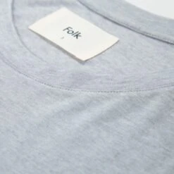 Women's Folk Slouch Wool T-Shirt (Smokey Blue Melange) -Streetwear Store women s folk slouch wool t shirt smokey blue melange wfw3634j 2