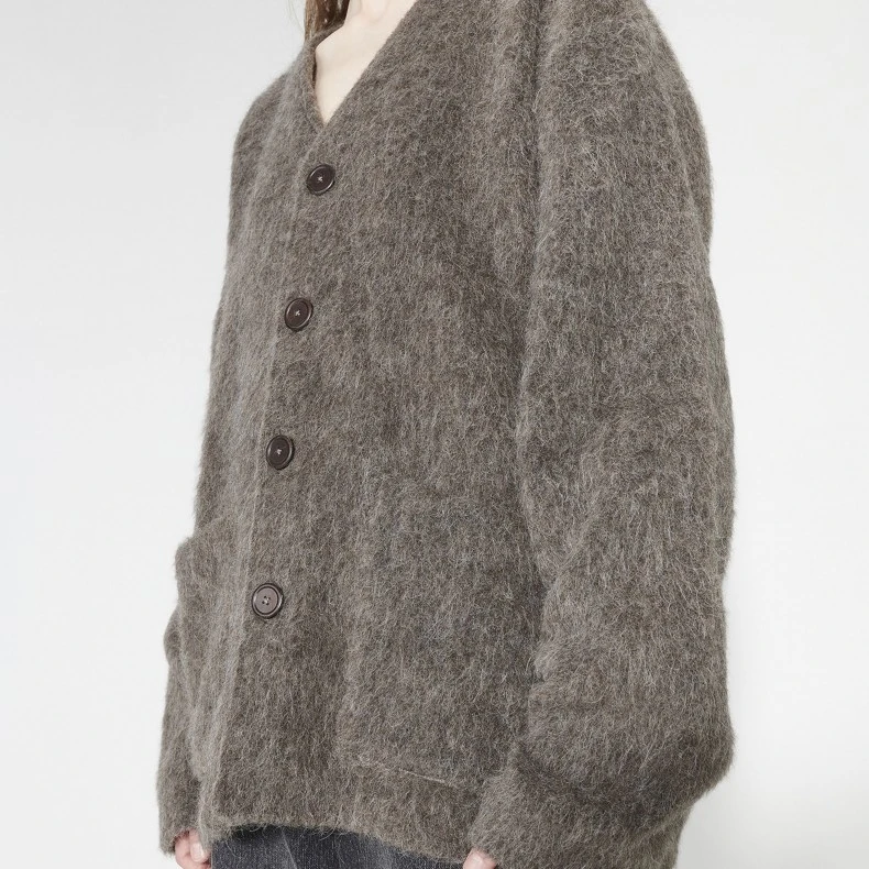 Women's Our Legacy Cardigan (Mole Grey Mohair) 6 Women's Our Legacy Cardigan (Mole Grey Mohair) - Image 4