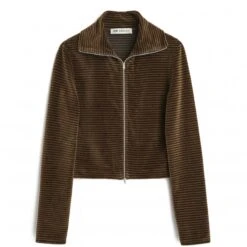 Women's Our Legacy Slim Zip Long Sleeve (Scoobie Stripe Velour)