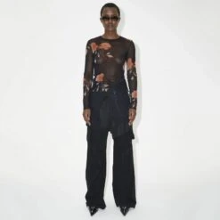 Women's Our Legacy Super Slim Long Sleeve (Nocturnal Flower Print) -Streetwear Store women s our legacy super slim long sleeve nocturnal flower print w4236snf 0002 2