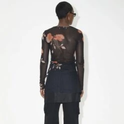 Women's Our Legacy Super Slim Long Sleeve (Nocturnal Flower Print) -Streetwear Store women s our legacy super slim long sleeve nocturnal flower print w4236snf 0004 4