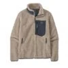 Women's Patagonia Classic Retro-X Fleece Jacket (Natural W/Smolder Blue)