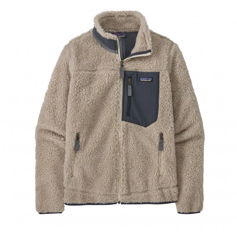 Women's Patagonia Classic Retro-X Fleece Jacket (Natural W/Smolder Blue) 3 Women's Patagonia Classic Retro-X Fleece Jacket (Natural W/Smolder Blue)
