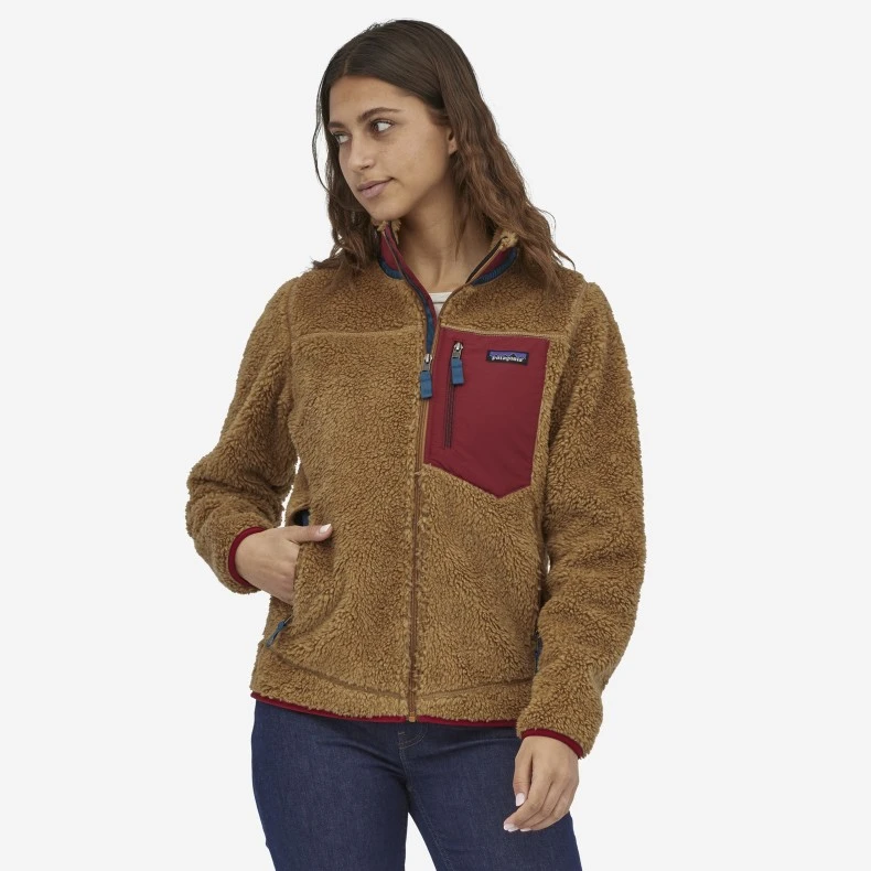 Women's Patagonia Classic Retro-X Fleece Jacket (Nest Brown W/Wax Red) 4 Women's Patagonia Classic Retro-X Fleece Jacket (Nest Brown W/Wax Red) - Image 2