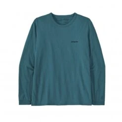 Women's Patagonia P-6 Logo Responsibili-Tee Long Sleeve T-Shirt (Belay Blue)