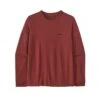 Women's Patagonia P-6 Logo Responsibili-Tee Long Sleeve T-Shirt (Burl Red)