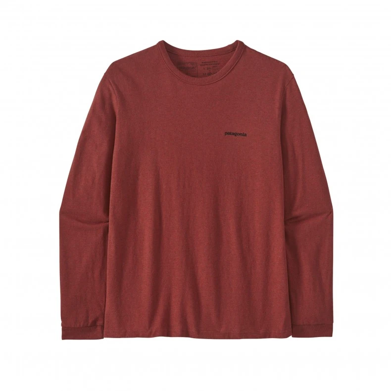 Women's Patagonia P-6 Logo Responsibili-Tee Long Sleeve T-Shirt (Burl Red) 3 Women's Patagonia P-6 Logo Responsibili-Tee Long Sleeve T-Shirt (Burl Red)