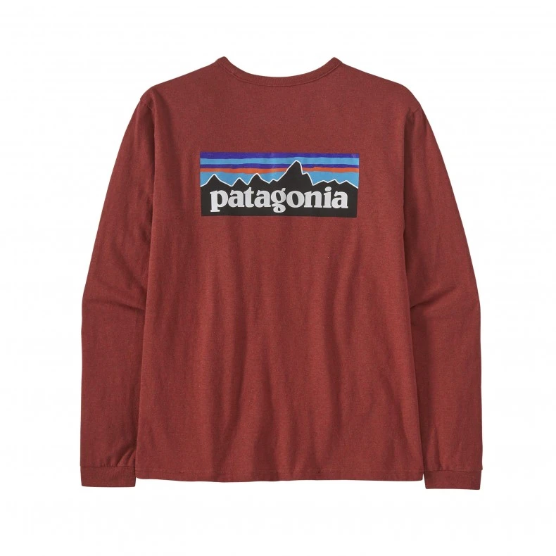 Women's Patagonia P-6 Logo Responsibili-Tee Long Sleeve T-Shirt (Burl Red) 4 Women's Patagonia P-6 Logo Responsibili-Tee Long Sleeve T-Shirt (Burl Red) - Image 2