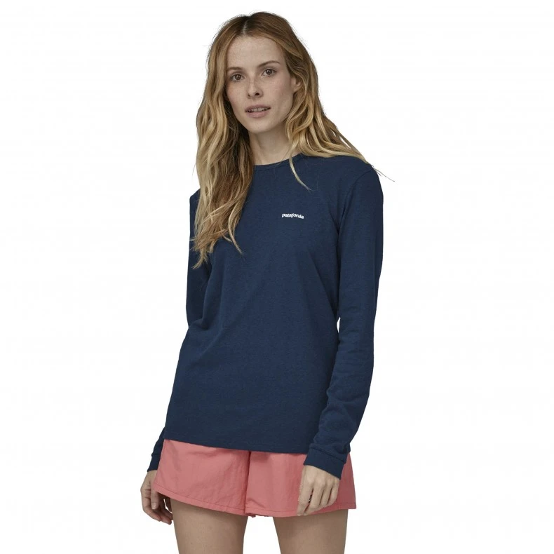 Women's Patagonia P-6 Logo Responsibili-Tee Long Sleeve T-Shirt (Tidepool Blue) 5 Women's Patagonia P-6 Logo Responsibili-Tee Long Sleeve T-Shirt (Tidepool Blue) - Image 3