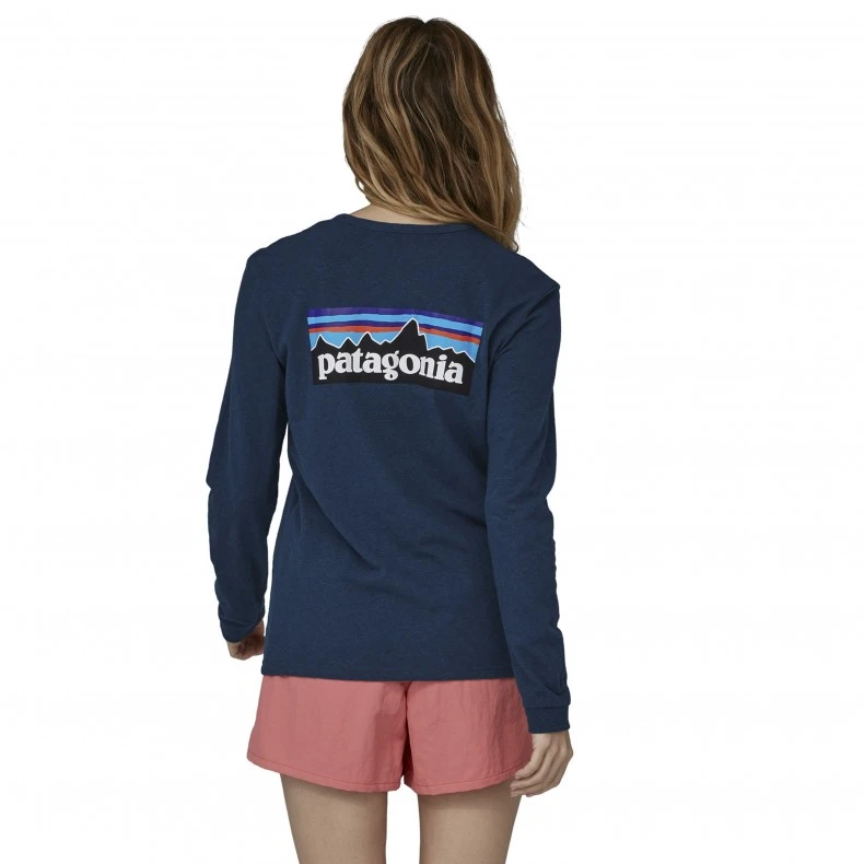 Women's Patagonia P-6 Logo Responsibili-Tee Long Sleeve T-Shirt (Tidepool Blue) 6 Women's Patagonia P-6 Logo Responsibili-Tee Long Sleeve T-Shirt (Tidepool Blue) - Image 4