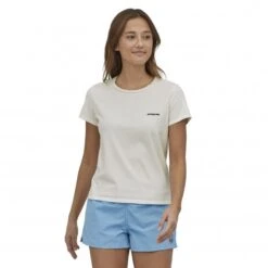 Women's Patagonia P-6 Mission Organic T-Shirt (Birch White) -Streetwear Store women s patagonia p 6 mission organic t shirt birch white 37560 bcw 0002 2