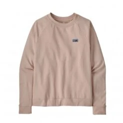 Women's Patagonia Regenerative Organic Certified Cotton Essential Crew Neck Sweatshirt (Cozy Peach)