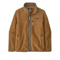 Women's Patagonia Retro Pile Fleece Jacket (Nest Brown W/Nouveau Green)