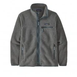 Women's Patagonia Retro Pile Fleece Jacket (Salt Grey W/Light Plume Grey)