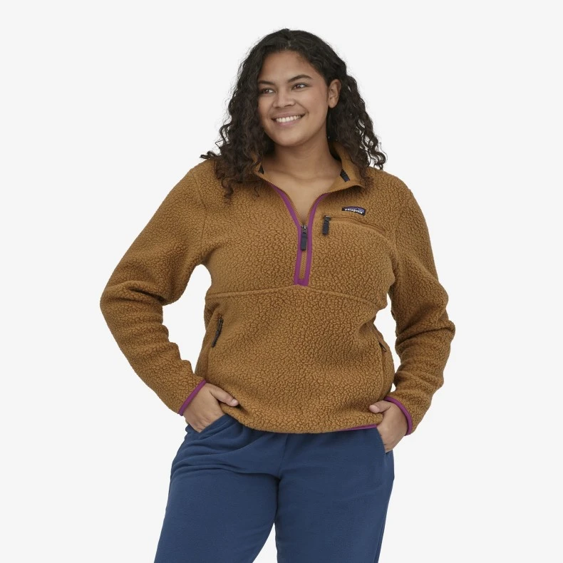 Women's Patagonia Retro Pile Fleece Marsupial (Nest Brown W/Amaranth Pink) 4 Women's Patagonia Retro Pile Fleece Marsupial (Nest Brown W/Amaranth Pink) - Image 2