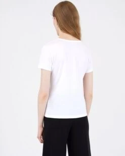 Women's Sunspel Classic T-Shirt (White) -Streetwear Store women s sunspel classic t shirt white wtsh0032 whaa 2