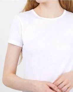 Women's Sunspel Classic T-Shirt (White) -Streetwear Store women s sunspel classic t shirt white wtsh0032 whaa 3