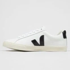 Women's Véja Esplar Logo Leather (Extra White/Black) -Streetwear Store women s veja esplar logo leather extra white black eo020005a 2