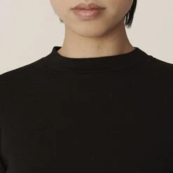 Women's YMC High Rain Rib Cotton T-Shirt (Black) -Streetwear Store women s ymc high rain rib cotton t shirt black q6tak01 0002 2