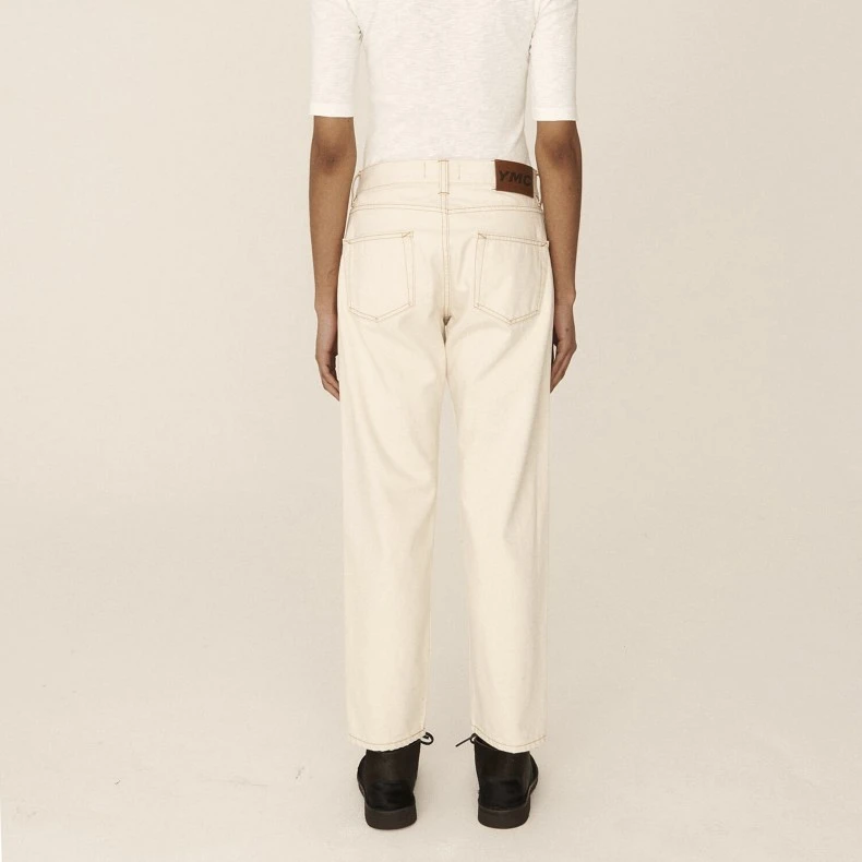 Women's YMC Tearaway Cotton Jeans (Ecru) 4 Women's YMC Tearaway Cotton Jeans (Ecru) - Image 2