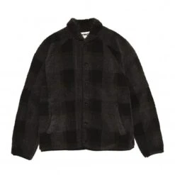 YMC Beach Jacquard Plaid Fleece Jacket (Black Multi)
