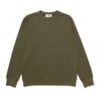 YMC Schrank Cotton Loopback Crew Neck Sweatshirt (Dark Olive) -Streetwear Store ymc schrank cotton loopback crew neck sweatshirt dark olive p7taa30 0000 cat