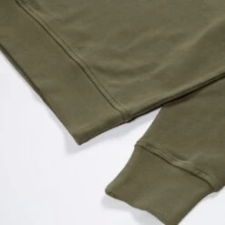 YMC Schrank Cotton Loopback Crew Neck Sweatshirt (Dark Olive) -Streetwear Store ymc schrank cotton loopback crew neck sweatshirt dark olive p7taa30 0002 2