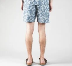 YMC Star Print Shorts (Chambray) -Streetwear Store ymc star print shorts chambray 1b